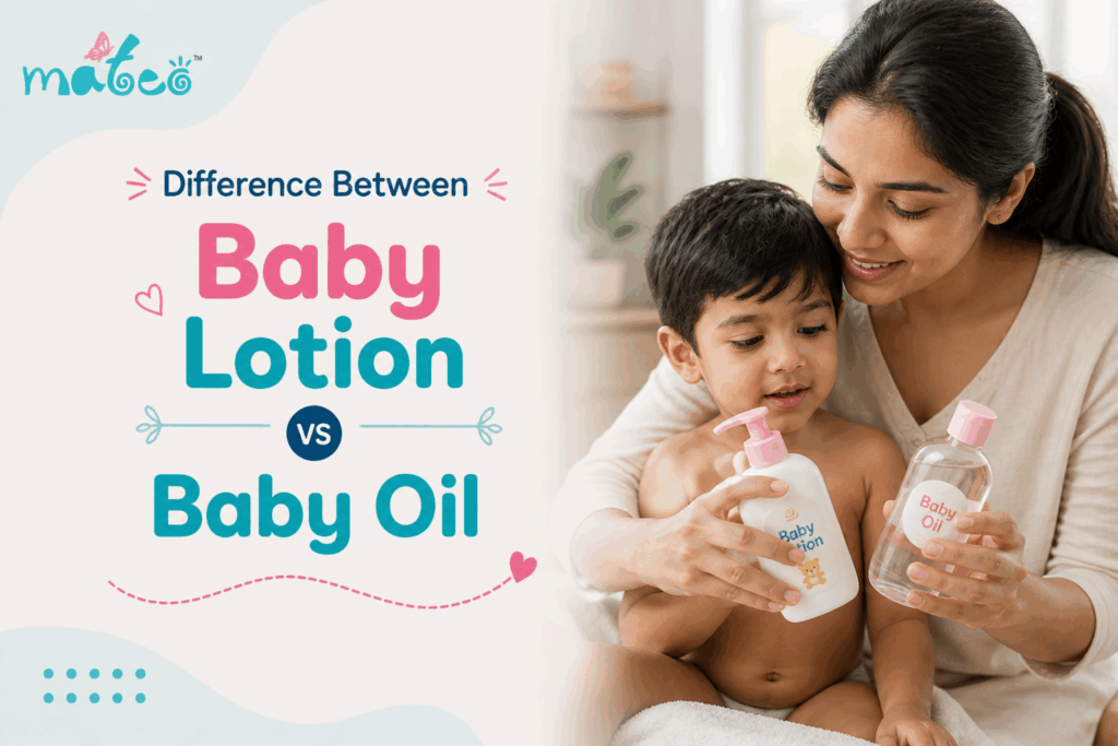 Difference between baby lotion and baby oil