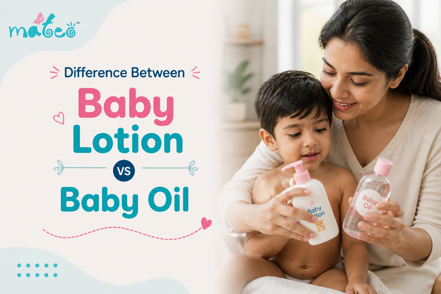 Difference between baby lotion and baby oil