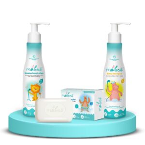 Mateo Baby Care Collection – Mateo Baby Moisturizing Lotion(200ml), Baby Cleansing Bar(75gm), Baby Shampoo(200ml)