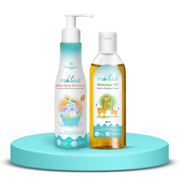 Mateo Baby Tip to Toe Wash and Mateo Massage Oil(Combo Pack)